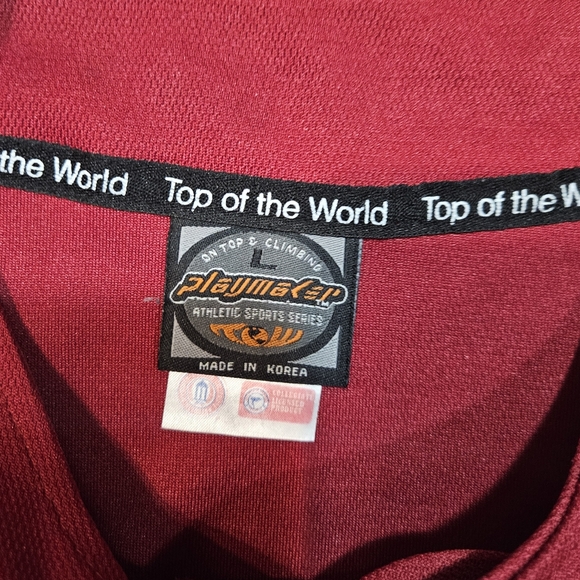 Vintage Oklahoma Sooners Baseball Jersey Men’s Size L Playmaker Top of the World - Picture 6 of 11